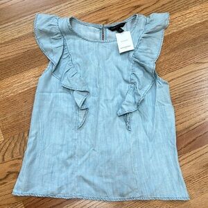 Banana Republic frill top NWT